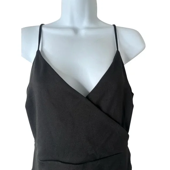 NEW Lulus Black Bodycon Midi Dress Sexy LBD L Large Ruched Side Women's Cocktail - Picture 7 of 12